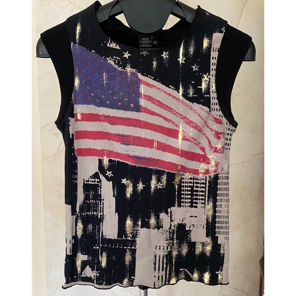 BCBG Tops - BCBG American Flag Muscle Tee - XS